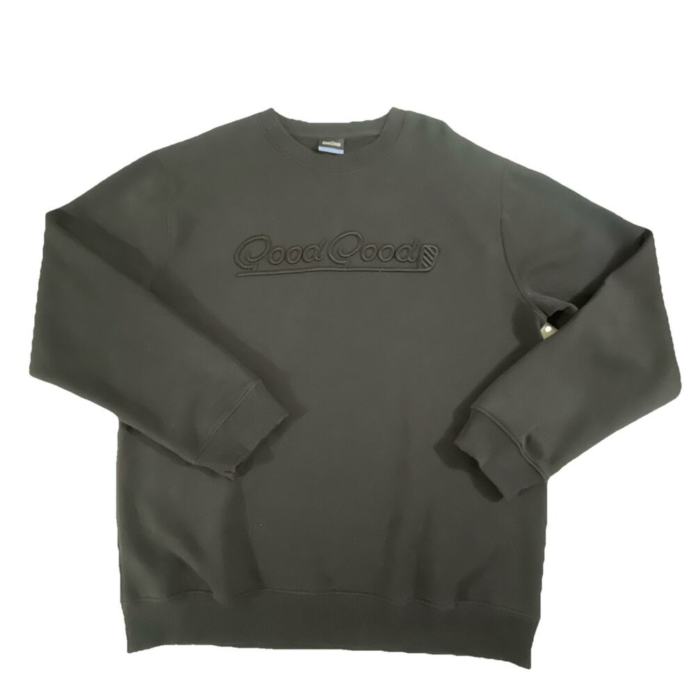 Good Good Golf Sweatshirt Blackout Fleece Crewneck Pullover‎ L Black